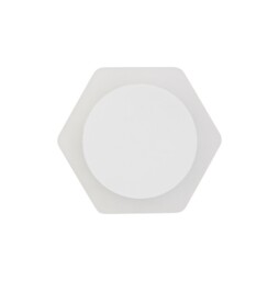 Altona Base Wall Lamp, 12W LED 3000K 498lm, 15cm Round 19cm Horizontal Hexagonal Centre, Sand White, Acrylic Frosted Diffuser - thumbnail 3