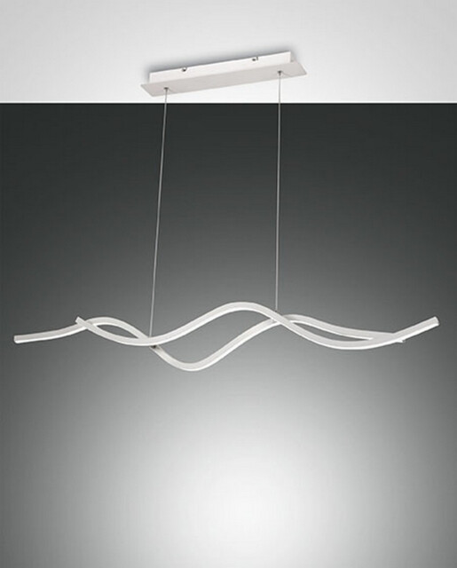 Sinuo LED Integrated Pendant Ceiling Light Light White Glass