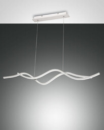 Sinuo LED Integrated Pendant Ceiling Light Light White Glass