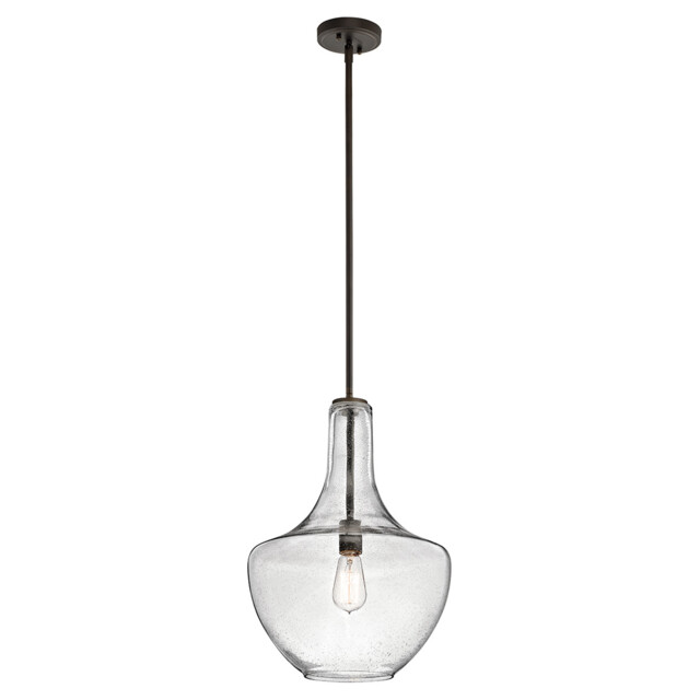Everly 1 Light Medium Dome Ceiling Pendant Light Bronze, E27 - image 1