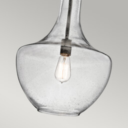 Everly 1 Light Medium Dome Ceiling Pendant Light Bronze, E27 - thumbnail 5