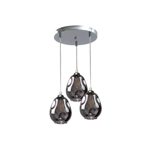 Loki Cluster Pendant Ceiling Light Silver, 30cm, 3x E27