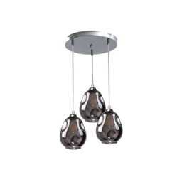 Loki Cluster Pendant Ceiling Light Silver, 30cm, 3x E27