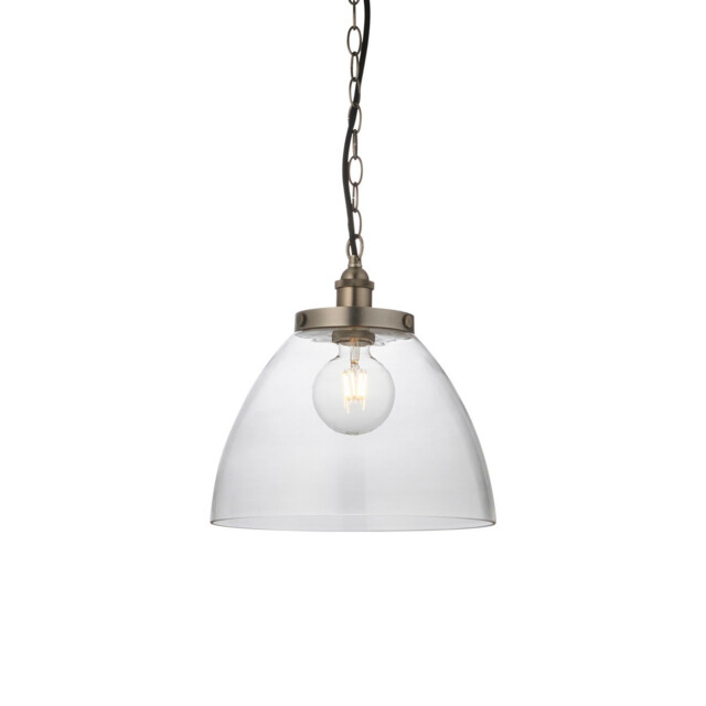 Hansen Grand Dome Ceiling Pendant Brushed Silver Paint - image 1