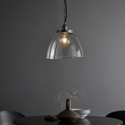 Hansen Grand Dome Ceiling Pendant Brushed Silver Paint - thumbnail 3