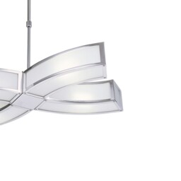 Duna E27 Ceiling Pendant 4 Light E27, Polished Chrome, White Acrylic - thumbnail 5