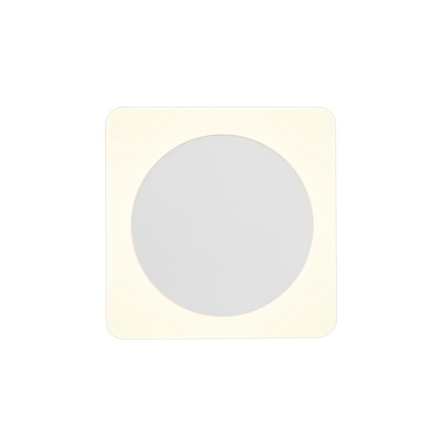 Altona Magnetic Base Wall Lamp, 12W LED 3000K 498lm, 15cm Round 19cm Square Centre, Sand White, Acrylic Frosted Diffuser - image 1