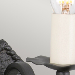 Rectory 1 Light Indoor Candle Wall Light Black, E14 - thumbnail 5