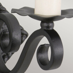 Rectory 1 Light Indoor Candle Wall Light Black, E14 - thumbnail 2