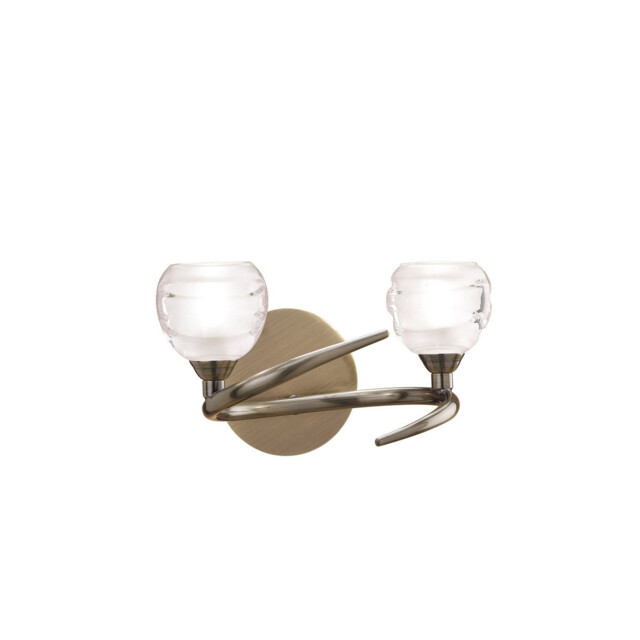 Loop Wall Lamp 2 Light G9 Antique Brass - image 1