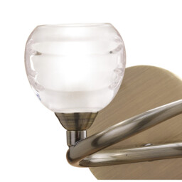 Loop Wall Lamp 2 Light G9 Antique Brass - thumbnail 5