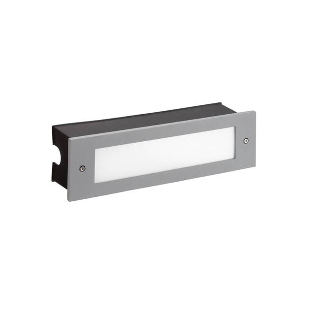 Micenas Outdoor LED Recessed Wall Light Grey 29.8cm 1215lm 4000K IP65 - Special Offer