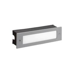 Micenas Outdoor LED Recessed Wall Light Grey 29.8cm 1215lm 4000K IP65 - Special Offer
