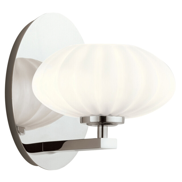 Kichler Pim Bathroom Wall Lamp Polished Chrome, 3000K, IP44 - image 1