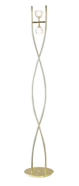 Dali Floor Lamp 2 Light G9, Polished Brass - image 1