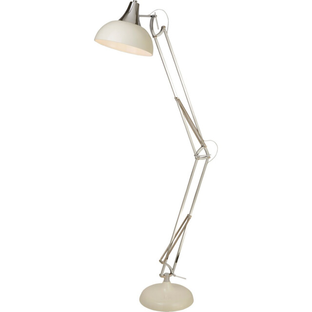 Goliath Task Floor Lamp Chrome & Cream Metal - image 1