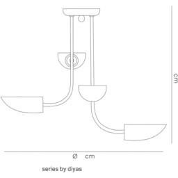 Udine Semi Flush 4 Light G9 Satin Chrome - thumbnail 3
