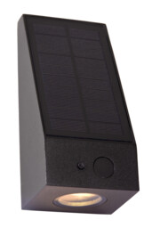Irwin Wall light Outdoor- Solar - LED Dim. 2850K/3150K IP54 - Day/Night Sensor - Black