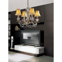 Nydia Pendant 4 Light E14 French Gold/Crystal - thumbnail 3