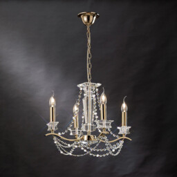 Nydia Pendant 4 Light E14 French Gold/Crystal - thumbnail 2