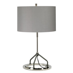 Vicenza Table Lamp - White Polished Nickel, E27