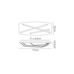 Papua Flush LED Light 25W, 1900lm, 3000K Dimmable Polished Chrome, White Acrylic - thumbnail 2