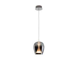 Suspiro 18cm Dome Pendant Ceiling Light Chrome, Smoky LED 3000K - thumbnail 5