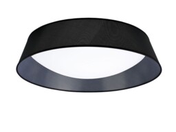 Nordica Flush Ceiling LED, Cylindrical 90cm Black 3000K, 4200lm, White Acrylic with Black Shade - thumbnail 1