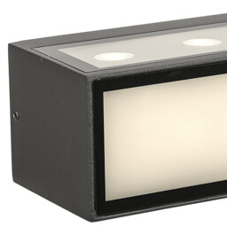 Cancun Wall Light, 10.5W LED, 3000K, 885lm, Dark Grey, IP65, 3yr Warranty - thumbnail 5