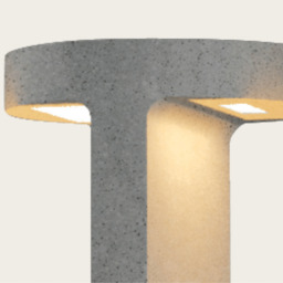 Zyria Twin Light Outdoor Bollard Natural Concrete LED 3000K IP65 - thumbnail 3