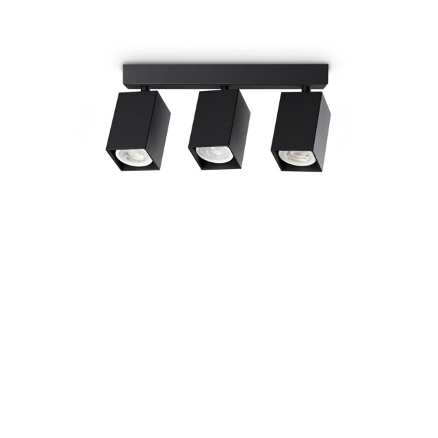 Dynamite Square Ceiling Spotlight Bar Black 3x GU10 - image 1