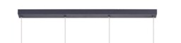 Burlington 4 Light Bar Linear Ceiling Pendant E14, Matt Grey, Polished Chrome, Cognac - thumbnail 5
