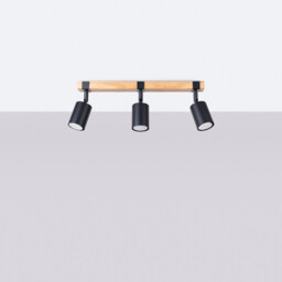 Fager Ceiling Spotlight Bar 3 Lamp Black - thumbnail 3