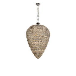 Coniston Acorn Pendant, 25 Light E14, Polished Chrome/Crystal, Item Weight: 64.60kg - thumbnail 1