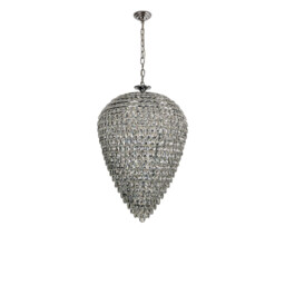 Coniston Acorn Pendant, 25 Light E14, Polished Chrome/Crystal, Item Weight: 64.60kg - thumbnail 3