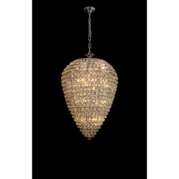 Coniston Acorn Pendant, 25 Light E14, Polished Chrome/Crystal, Item Weight: 64.60kg - thumbnail 2
