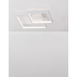 Bilbao Integrated LED Semi Flush Light White Aluminium LED 25W 1600Lm 3000K - thumbnail 3