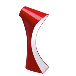 Ora Table Lamp 1 Light E27, Gloss Red, White Acrylic, Polished Chrome