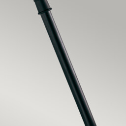 Shannon 1 Light Outdoor Coastal Pillar Lamp Black Polycarbonate IP44, E27 - thumbnail 3