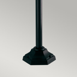 Shannon 1 Light Outdoor Coastal Pillar Lamp Black Polycarbonate IP44, E27 - thumbnail 5
