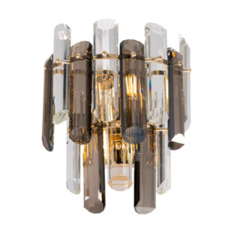 Flare Neoclassic Glass & Crystal Wall Lamp Gold