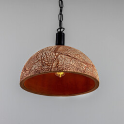 Kauri Dome Pendant 37cm Red Iron, Matt Black - thumbnail 2