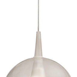 Elsa Assembly Pendant (WITHOUT PLATE) With Round Shade, 1 Light E27, Clear Glass With Frosted Inner Cone - thumbnail 3