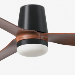 Punt Tub 130cm LED Ceiling Fan Black, Dark Wood Blades - thumbnail 3