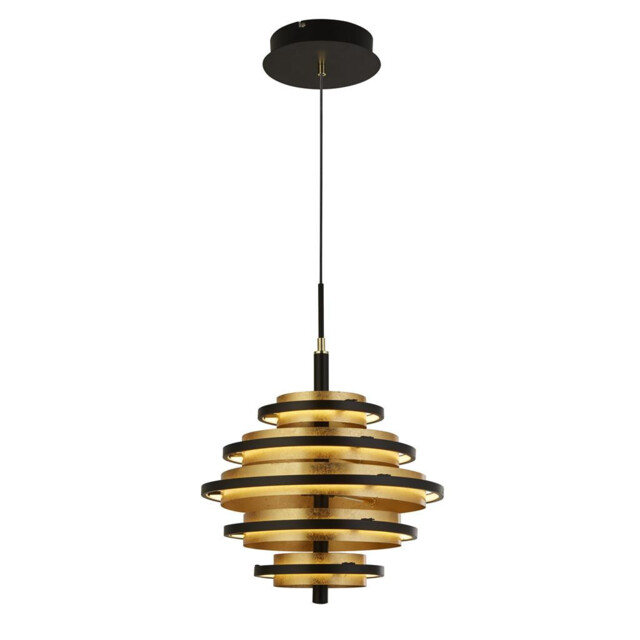 Hive Black/Gold Leaf 5 Light LED Pendant 2700K - image 1