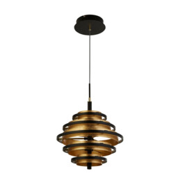 Hive Black/Gold Leaf 5 Light LED Pendant 2700K - thumbnail 3