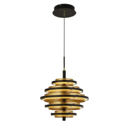 Hive Black/Gold Leaf 5 Light LED Pendant 2700K