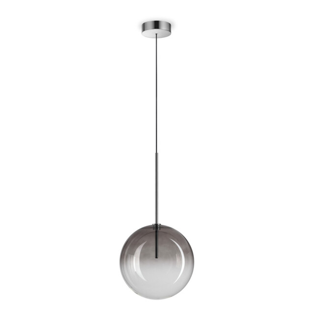 Equinoxe 25cm Globe Pendant Ceiling Light Smoke Grey
