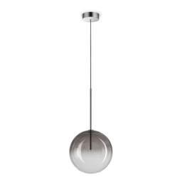 Equinoxe 25cm Globe Pendant Ceiling Light Smoke Grey