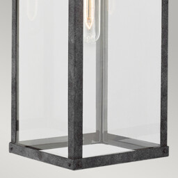 Hinkley Porter Outdoor Wall Lantern Aged Zinc, IP44 - thumbnail 5